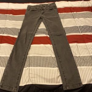 Celebrity pink black denim skinny jeans